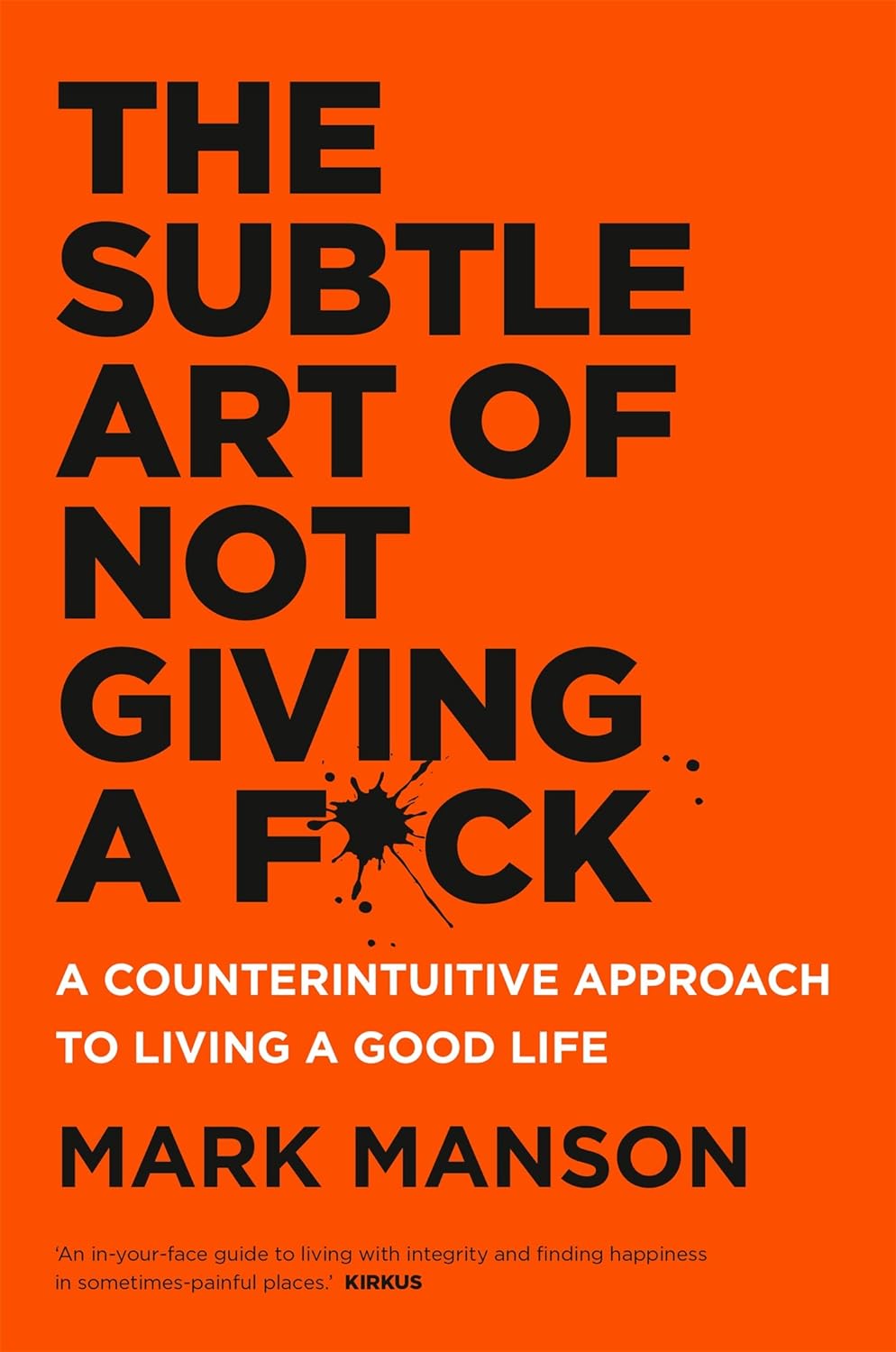 book cover of the subtle art of not giving a fuck